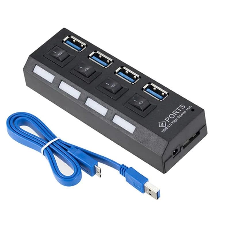 USB 3.0 4 PORT HUB (WITH SWICH)