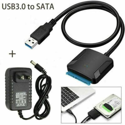 USB TO SATA CONVERTER WITH POWER ADAPTER