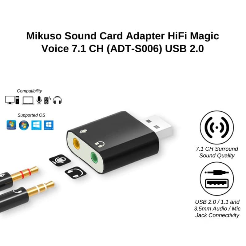 7.1 CHANNEL USB SOUND CARD (HIFI)