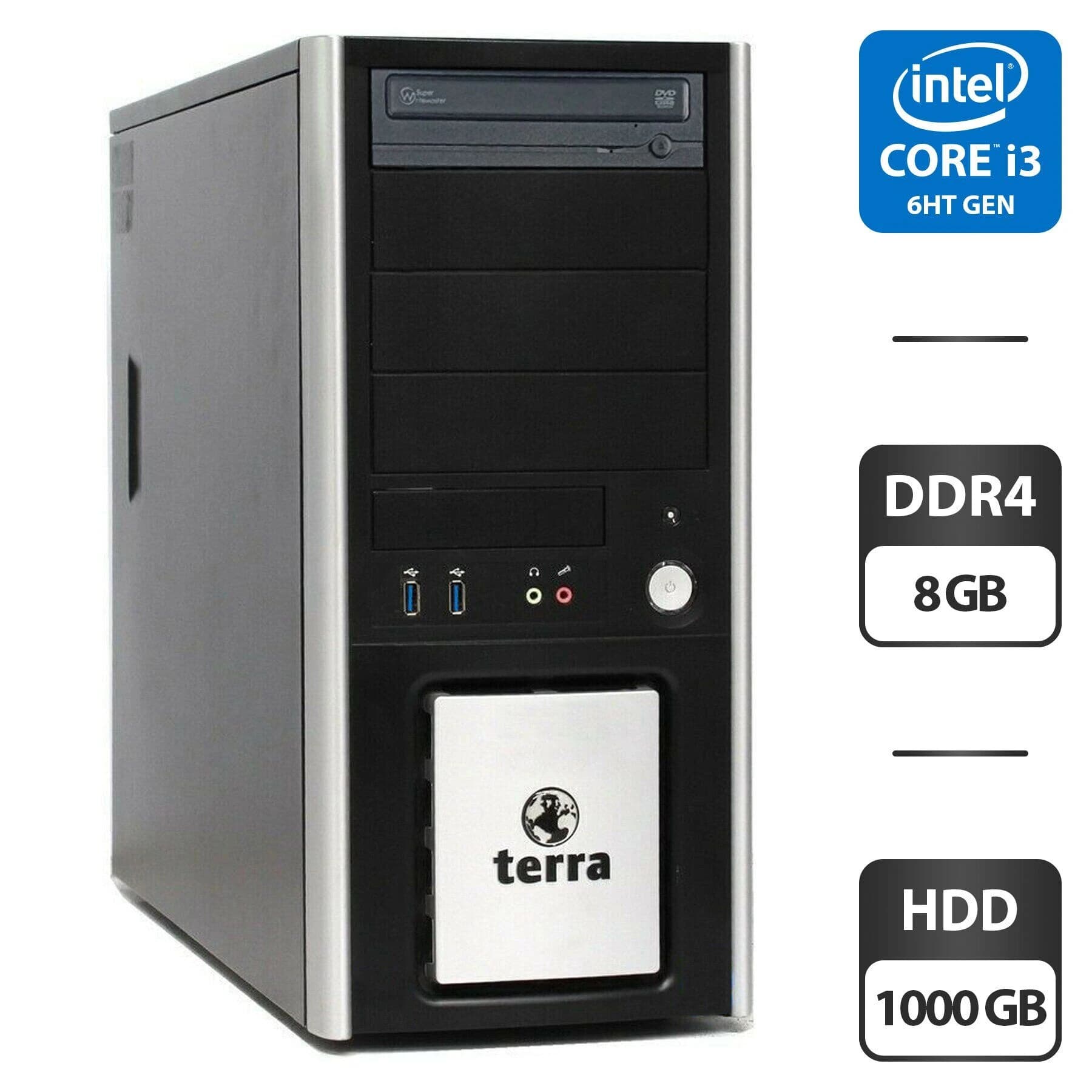 Used PC i3-6100 / 8GB DDR4 / 1TB SATA HDD