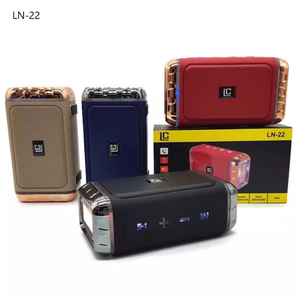 USB PORTABLE WIRELESS SPEAKER LN-23 (USB+TF+FM+BLUETOOTH+LED LIGHT)