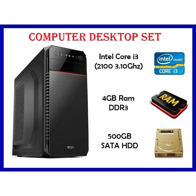 Used PC i3-2130 / 4GB / 500GB SATA HDD
