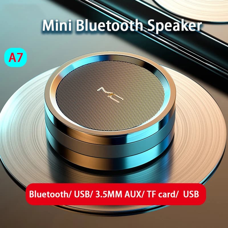 USB MINI OUTDOOR WIRELESS SPEAKER A7 (DC 5V+USB+TF+FM+BLUETOOTH)