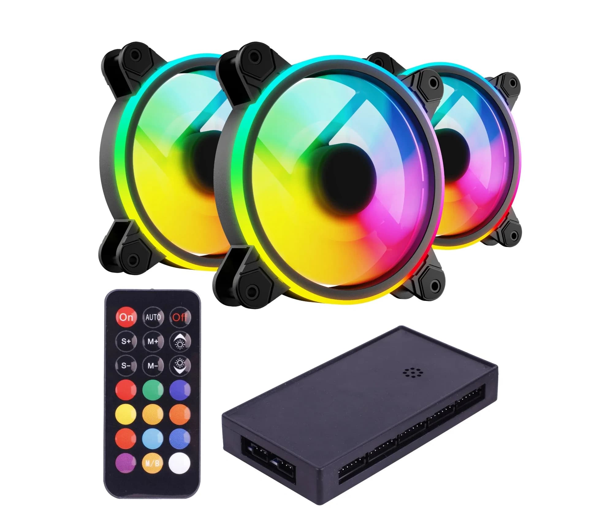 GOLDEN FIELD-GT918 6 RGB FAN KIT WITH CONTROLLER