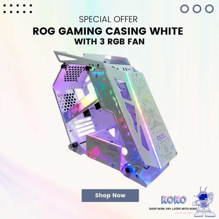 ROG JK Pro GAMING CASING-WHITE With 03 fan